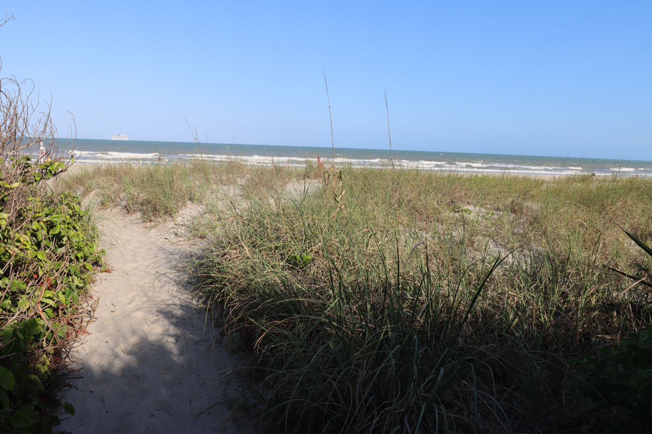 View leaving the entrance